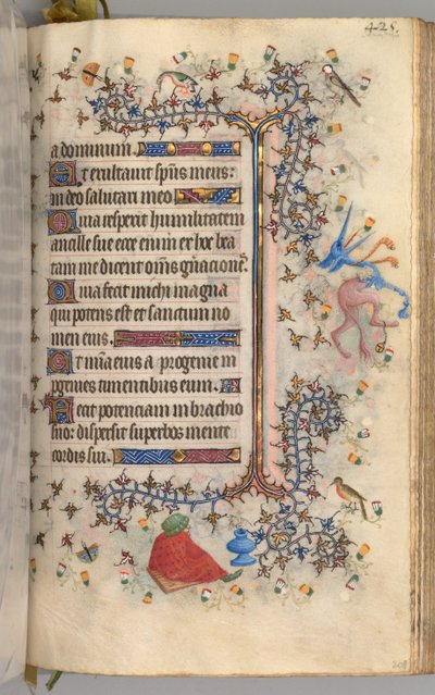 Ore di Carlo il Nobile, re di Navarra 1361-1425: fol. 207r, Testo da Master of the Brussels Initials and Associates