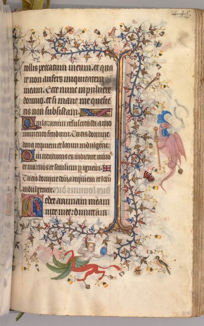 Ore di Carlo il Nobile, Re di Navarra 1361-1425: fol. 217r, Testo, c. 1405 da Master of the Brussels Initials and Associates