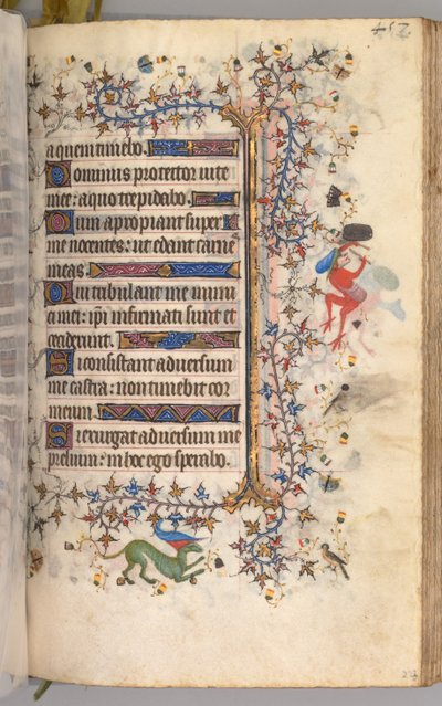 Ore di Carlo il Nobile, Re di Navarra 1361-1425: fol. 223r, Testo da Master of the Brussels Initials and Associates