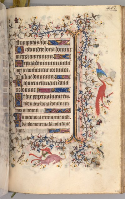 Ore di Carlo il Nobile, Re di Navarra 1361-1425: fol. 225r, Testo, c. 1405 da Master of the Brussels Initials and Associates