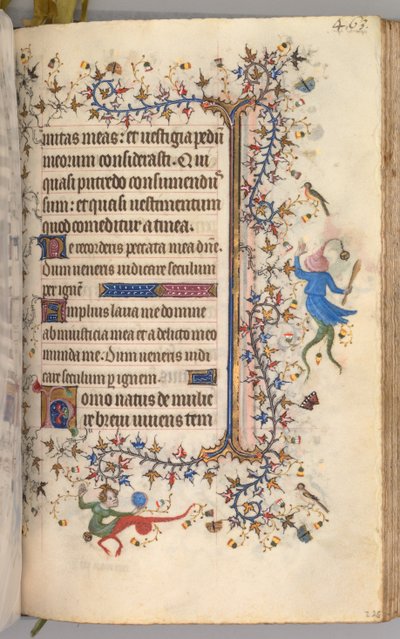 Ore di Carlo il Nobile, Re di Navarra 1361-1425: fol. 226r, Testo, c. 1405 da Master of the Brussels Initials and Associates