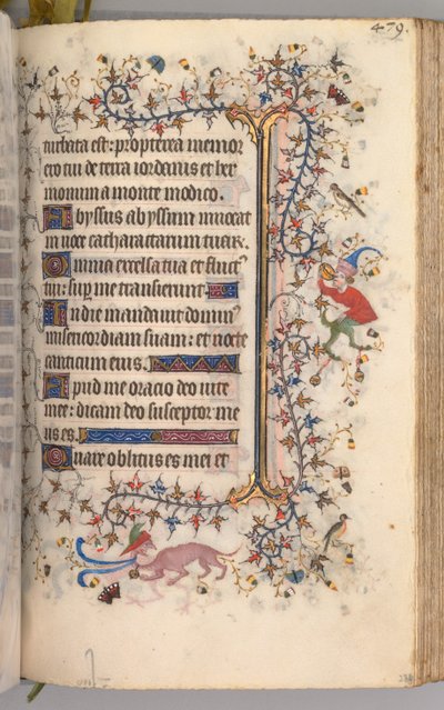 Ore di Carlo il Nobile, Re di Navarra 1361-1425: fol. 234r, Testo, c. 1405 da Master of the Brussels Initials and Associates