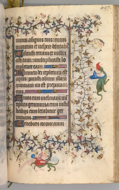Ore di Carlo il Nobile, Re di Navarra 1361-1425: fol. 243r, Testo da Master of the Brussels Initials and Associates