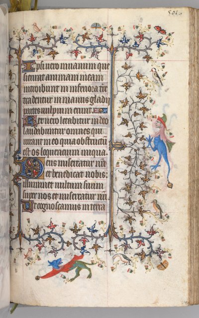 Ore di Carlo il Nobile, Re di Navarra: fol. 245r, Testo da Master of the Brussels Initials and Associates