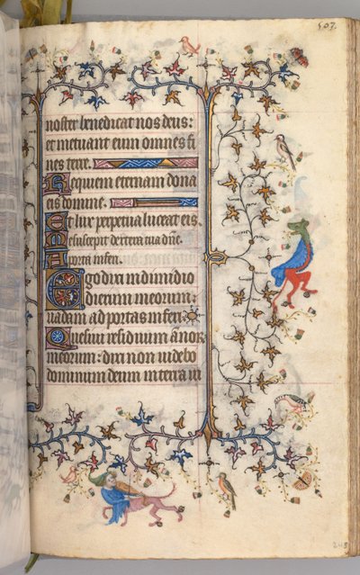Ore di Carlo il Nobile, Re di Navarra 1361-1425: fol. 246r, Testo, c. 1405 da Master of the Brussels Initials and Associates