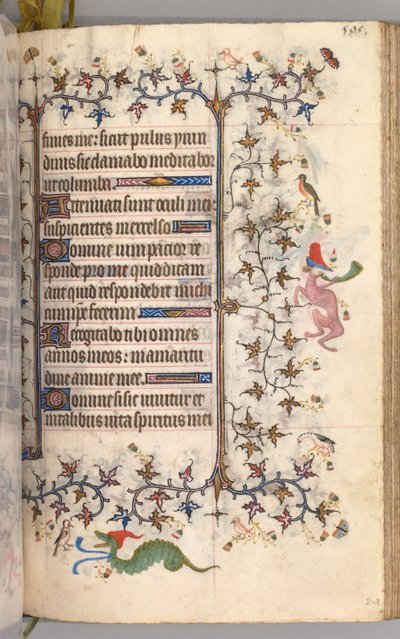 Ore di Carlo il Nobile, Re di Navarra 1361-1425: fol. 247r, Testo, c. 1405 da Master of the Brussels Initials and Associates