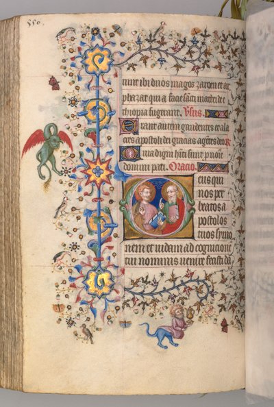 Ore di Carlo il Nobile, Re di Navarra 1361-1425, fol. 269v, SS. Simone e Giuda, c. 1405 da Master of the Brussels Initials and Associates