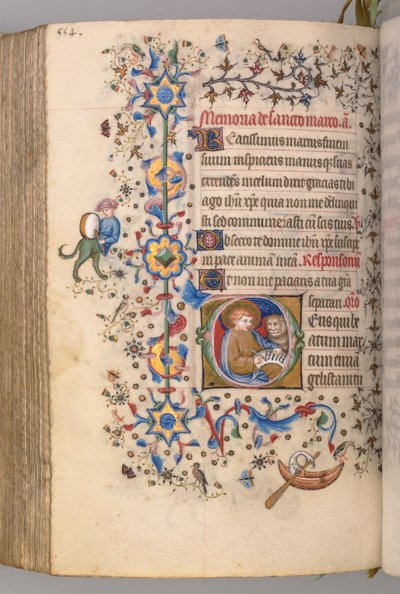 Ore di Carlo il Nobile, Re di Navarra 1361-1425, fol. 271v, San Marco da Master of the Brussels Initials and Associates