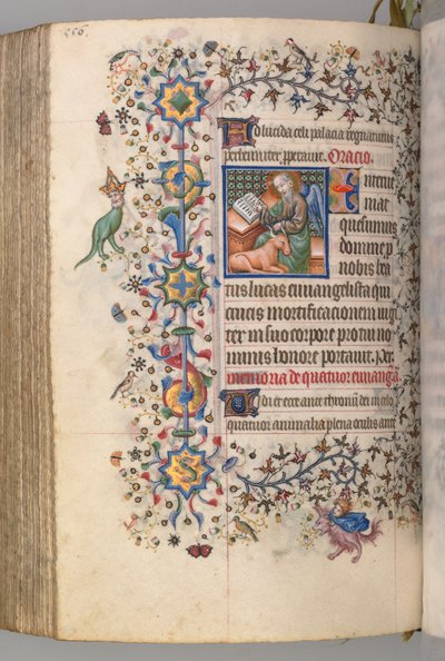 Ore di Carlo il Nobile, Re di Navarra 1361-1425, fol. 272v, San Luca, c. 1405 da Master of the Brussels Initials and Associates