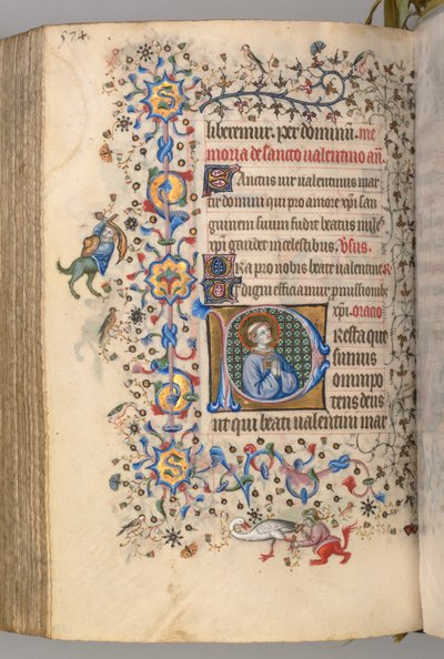 Ore di Carlo il Nobile, Re di Navarra 1361-1425, fol. 281v, San Valentino, c. 1405 da Master of the Brussels Initials and Associates