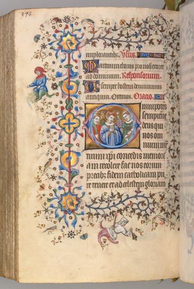 Ore di Carlo il Nobile, Re di Navarra 1361-1425, fol. 283v, Martiri: Santo non identificato da Master of the Brussels Initials and Associates