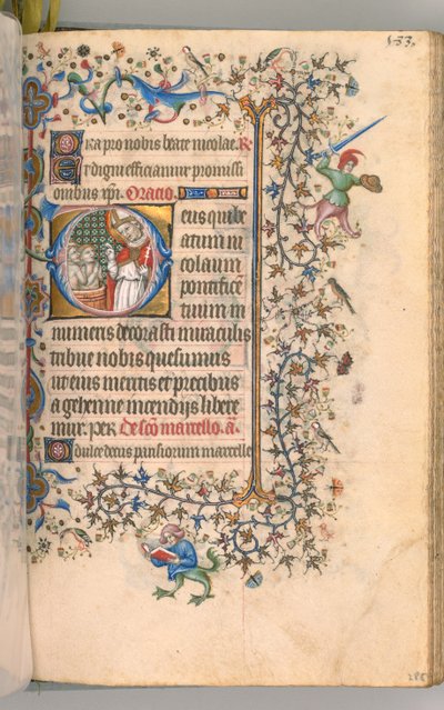 Ore di Carlo il Nobile, re di Navarra 1361-1425, fol. 2865r, San Nicola, c. 1405 da Master of the Brussels Initials and Associates