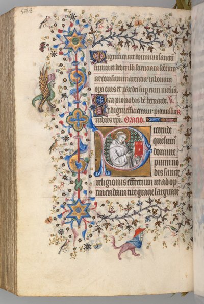 Ore di Carlo il Nobile, Re di Navarra 1361-1425, fol. 288v, St. Hervard, c. 1405 da Master of the Brussels Initials and Associates