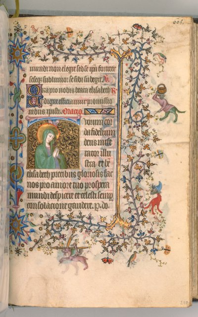 Ore di Carlo il Nobile, re di Navarra, fol. 297r, Santa Elisabetta da Master of the Brussels Initials and Associates