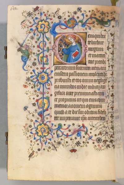 Ore di Carlo il Nobile, Re di Navarra 1361-1425, fol. 305v, Santa Marta, c. 1405 da Master of the Brussels Initials and Associates