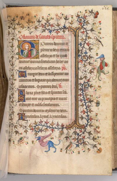 Ore di Carlo il Nobile, Re di Navarra 1361-1425, fol. 307r, Busto di Cristo, c. 1405 da Master of the Brussels Initials and Associates