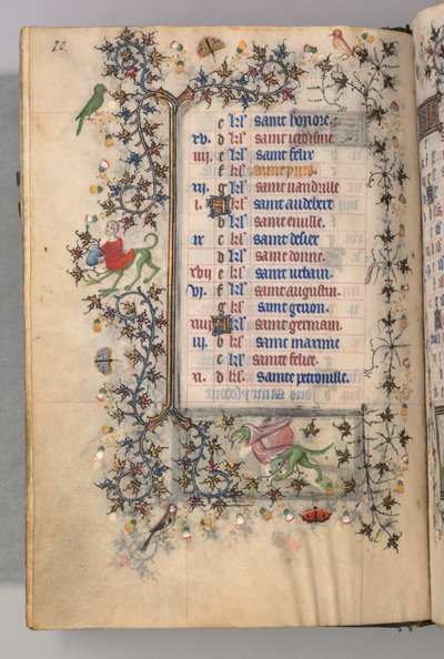 Ore di Carlo il Nobile, Re di Navarra 1361-1425: fol. 5v, Maggio da Master of the Brussels Initials and Associates