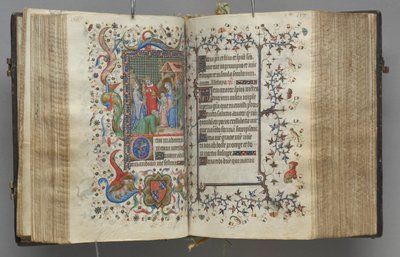Ore di Carlo il Nobile, re di Navarra 1361-1425: fol. 79r, Testo, c. 1405 da Master of the Brussels Initials and Associates