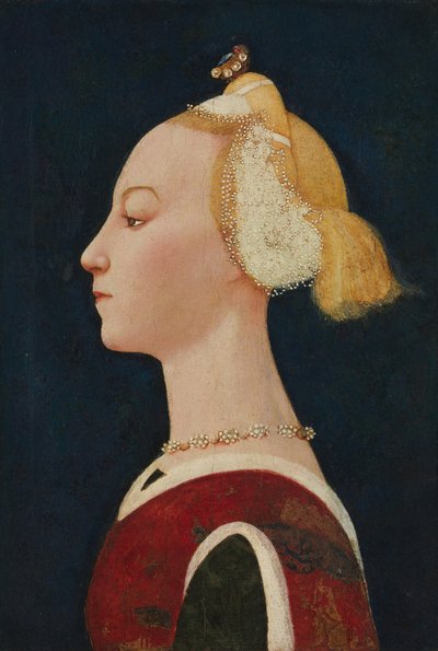 Ritratto di una donna da Master of the Castello Nativity