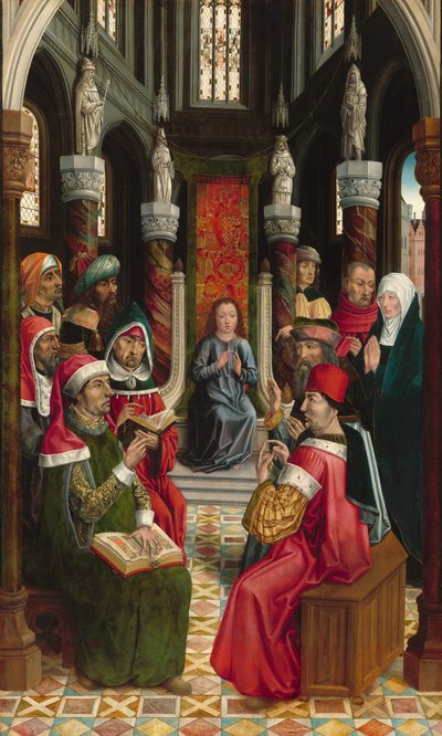 Cristo tra i Dottori da Master of the Catholic Kings