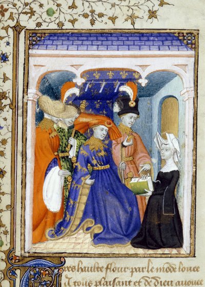 Christine de Pisan presenta il suo libro a Luigi d