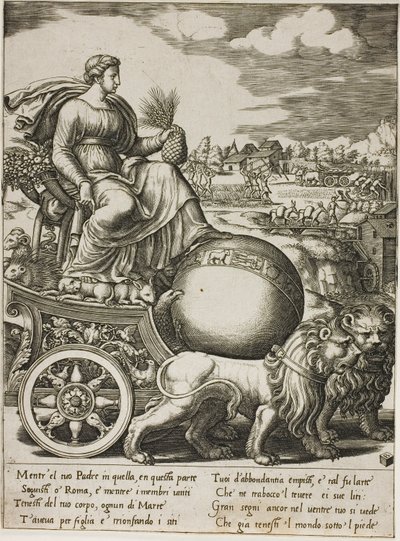 Cibele nel suo carro da Master of the Die