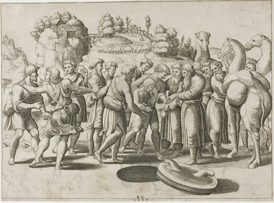 Giuseppe venduto dai suoi fratelli da Master of the Die
