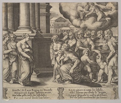 Piatto 2: il popolo rende onori divini a Psiche, da 