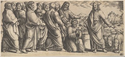 La consegna delle chiavi a Pietro da Master of the Die