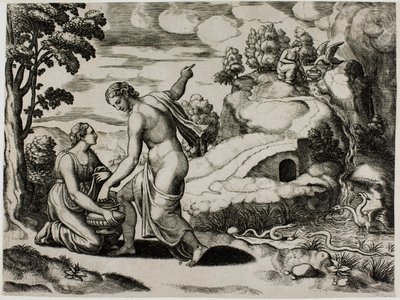 Venere Ordina a Psiche di Cercare Acqua da una Fontana Sorvegliata da Draghi da Master of the Die