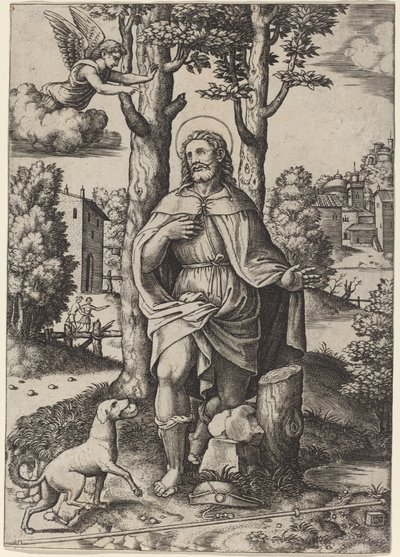 San Rocco da Master of the Die after Follower of Raphael