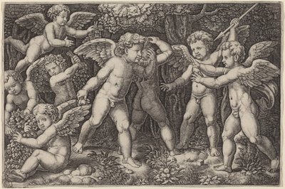 Putti che Giocano da Master of the Die after Raphael
