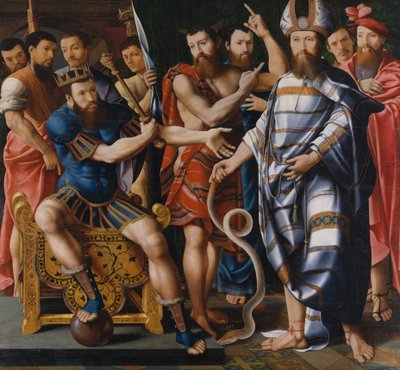 Mosè e Aronne davanti al Faraone: un