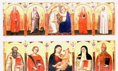 Incoronazione della Vergine con santi da Master of the Dominican Effigies