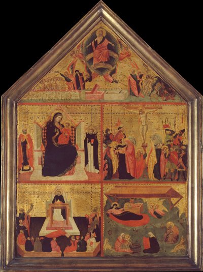 Il Giudizio Universale, La Vergine e il Bambino con un vescovo santo e San Pietro Martire, ca. 1325 da Master of the Dominican Effigies