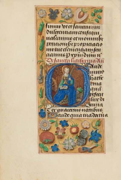 Iniziale G: Santa Caterina da Master of the Dresden Prayer Book
