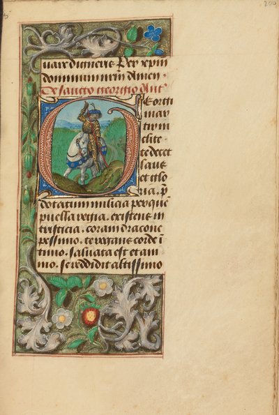Iniziale G: San Giorgio e il drago da Master of the Dresden Prayer Book