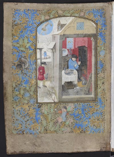 Libro di preghiere di Dresda, mese di gennaio da Master of the Dresden Prayer Book