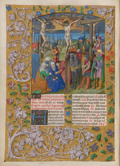 Temporale (1ª parte: dalla prima domenica di Avvento al Sabato Santo). La crocifissione (Venerdì Santo) da Master of the Dresden Prayer Books