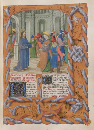 Temporale (1ª parte: dalla Prima Domenica di Avvento al Sabato Santo). Cristo e la donna adultera (Quarta Domenica di Quaresima) da Master of the Dresden Prayer Books