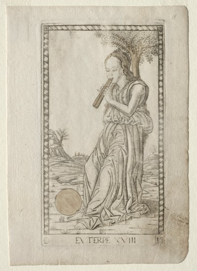Euterpe, musica, poesia lirica dalla serie Tarocchi da Master of the E Series Tarocchi