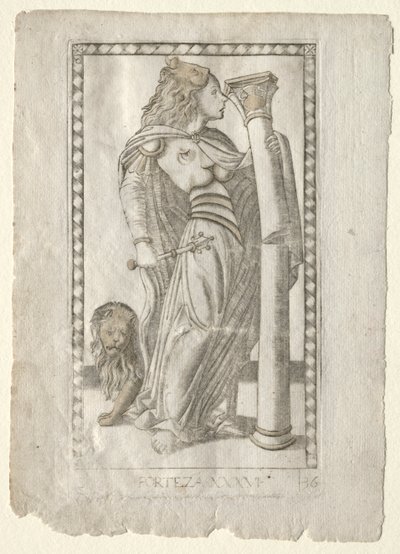 Fortezza dai Tarocchi, serie B: Principi cosmici e virtù, n. 36, prima del 1467 da Master of the E Series Tarocchi