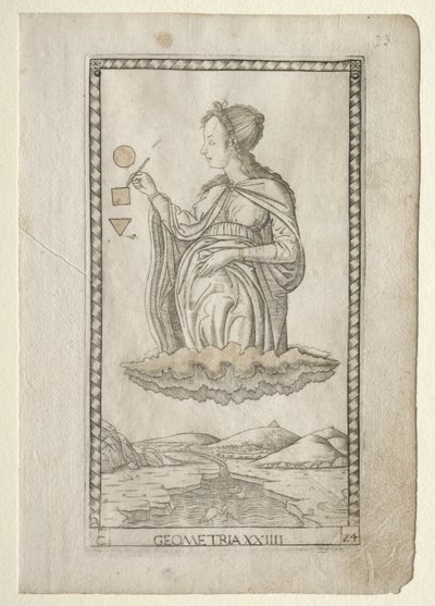 Geometria dai Tarocchi, serie C: Arti Liberali, #24, prima del 1467 da Master of the E Series Tarocchi