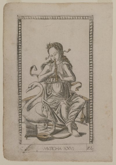 Musica dai Tarocchi, serie C: Arti Liberali, #26, prima del 1467 da Master of the E Series Tarocchi