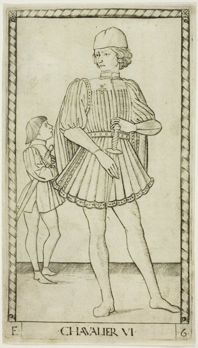 Il Cavaliere, tavola sei da I ranghi e le condizioni degli uomini da Master of the E Series Tarocchi