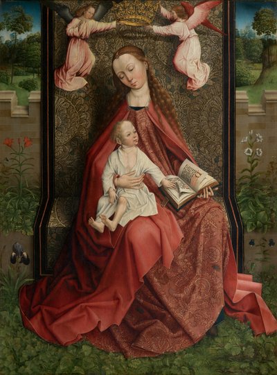 Madonna Incoronata dagli Angeli da Master of the Embroidered Foliage