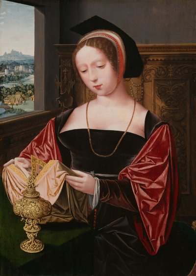 Una signora che legge (Santa Maria Maddalena), c.1530 da Master of the Female Half Lengths