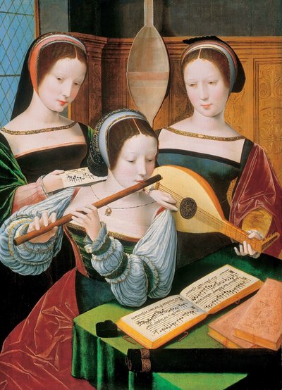Olandese: Musicerend gezelschap Female Musicians / Tre donne che suonano la musica da Master of the Female Half Lengths