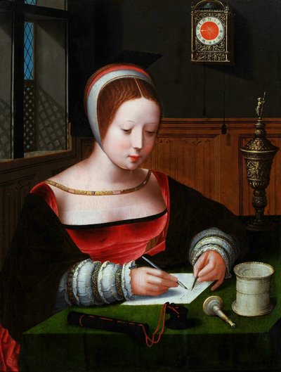 Maria Maddalena che scrive. da Master of the Female Half Lengths