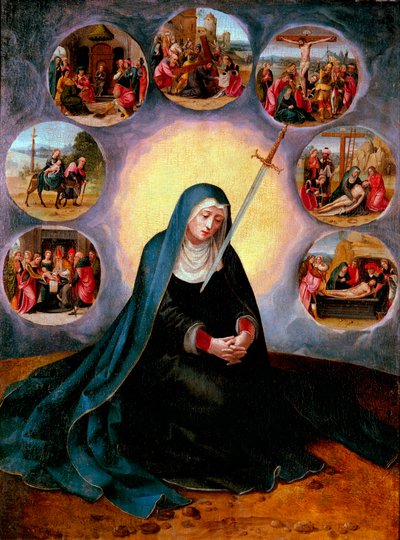 Nostra Signora dei sette dolori da Master of the Female Half Lengths